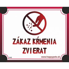 Tabuľka - zákaz kŕmenia zvierat
